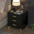 Drawer Nightstand In White/Black