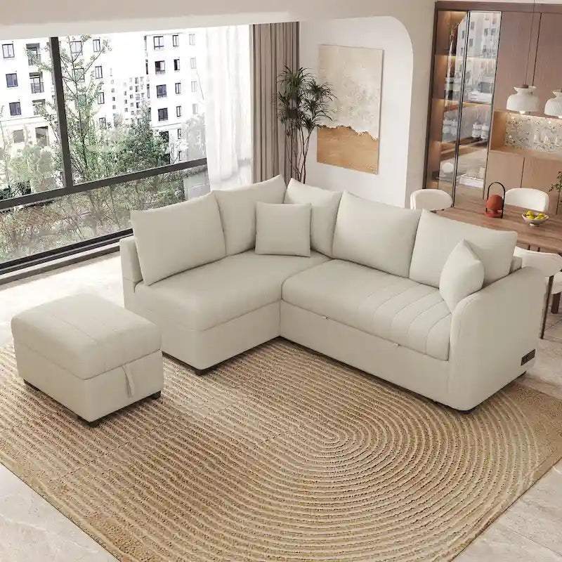 L-shaped Pull Out Sofa Bed Sleeper Sofa