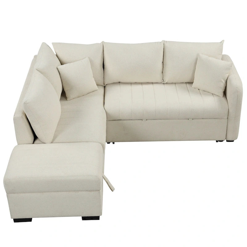 L-shaped Pull Out Sofa Bed Sleeper Sofa