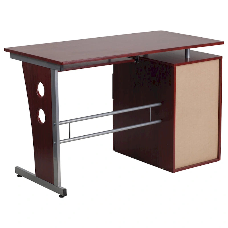 Pedestal 3-drawer Computer Desk with Keyboard Tray