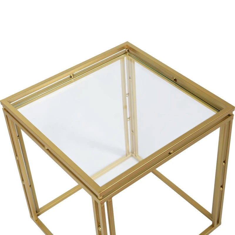 Antique Gold - Nested Square Side Tables