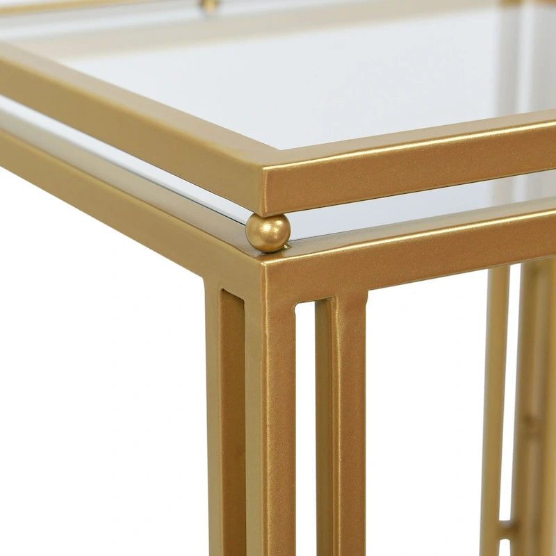 Antique Gold - Nested Square Side Tables