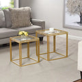 Antique Gold - Nested Square Side Tables