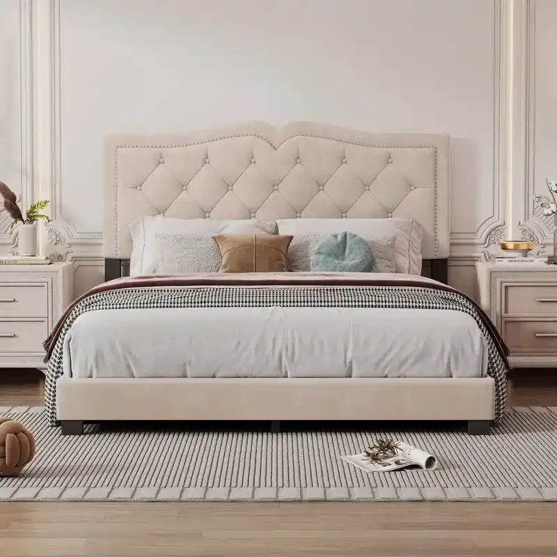 Queen Size Upholstered Bed