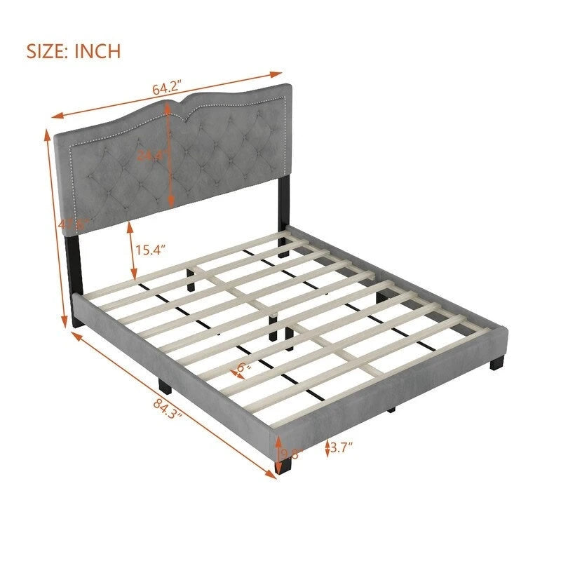 Queen Size Upholstered Bed