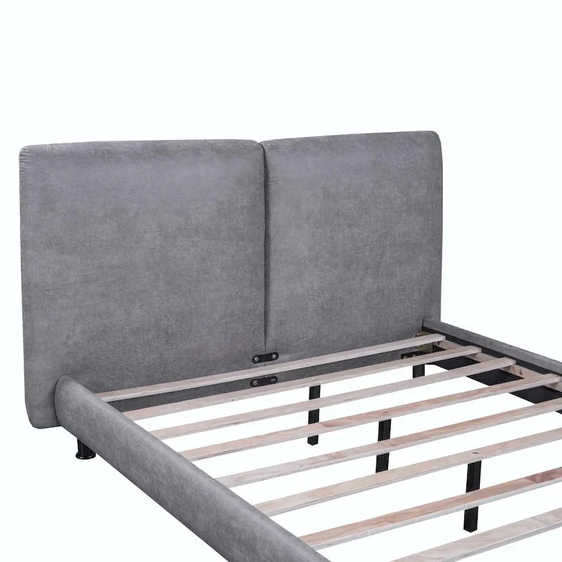 Queen Size Polyester Platform Bed
