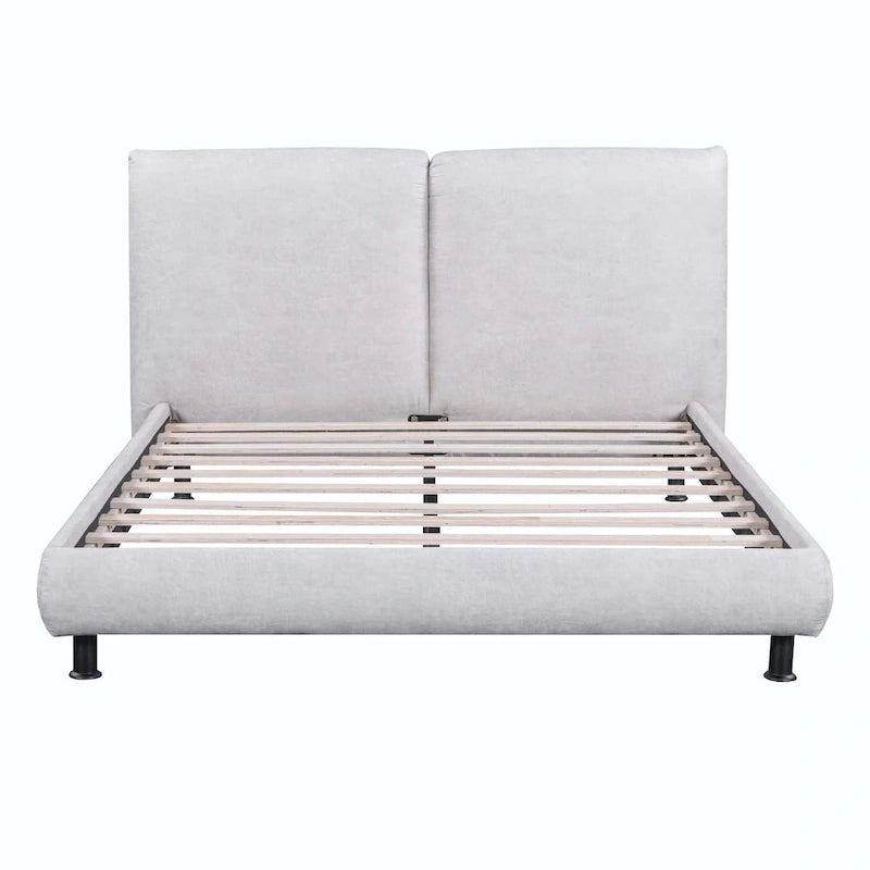 Queen Size Polyester Platform Bed