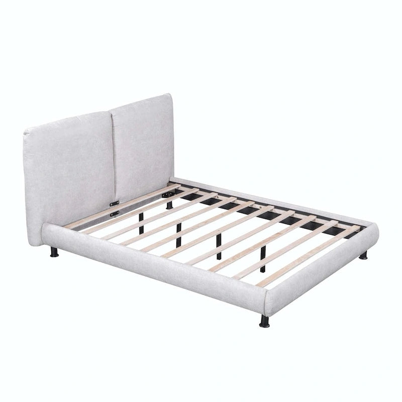 Queen Size Polyester Platform Bed
