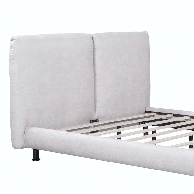Queen Size Polyester Platform Bed