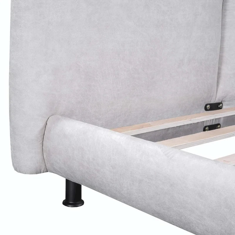 Queen Size Polyester Platform Bed