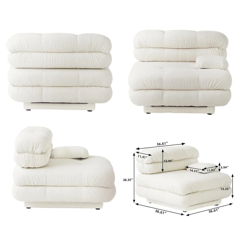 U-Shaped Luxury Modern Couch with Chaise Ottomans