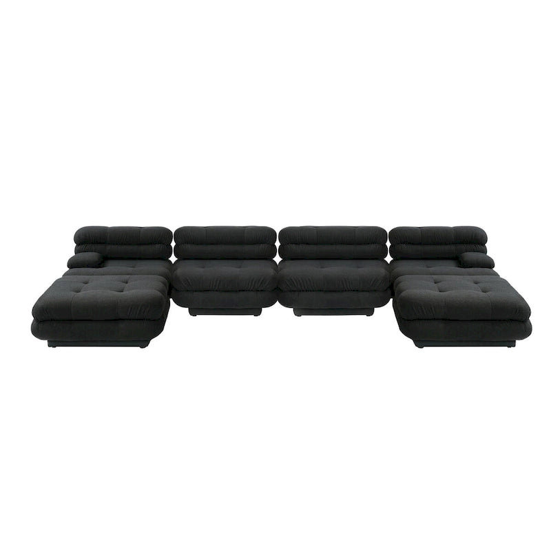 U-Shaped Luxury Modern Couch with Chaise Ottomans