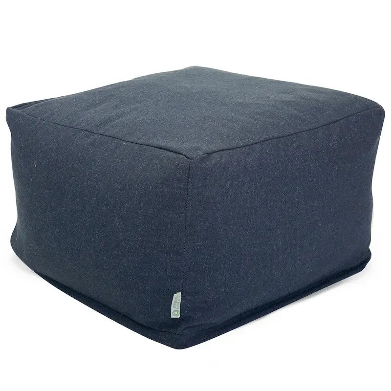 Indoor Wales Poly/Linen Ottoman Pouf