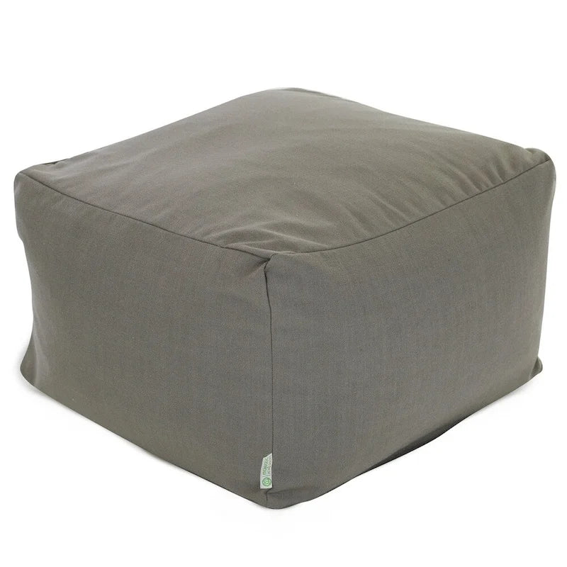 Indoor Wales Poly/Linen Ottoman Pouf