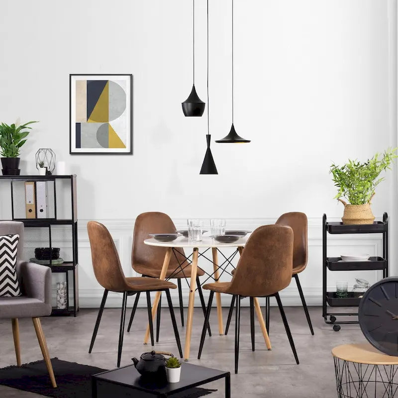 Dining Chairs Suede Side Accent Chairs