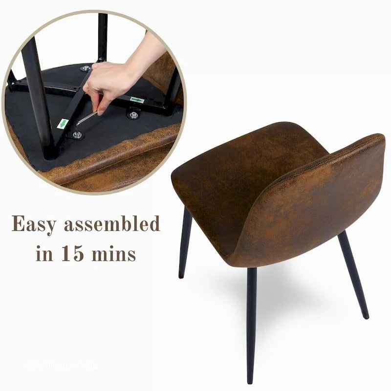 Dining Chairs Suede Side Accent Chairs