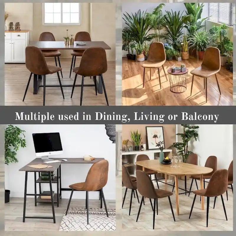 Dining Chairs Suede Side Accent Chairs