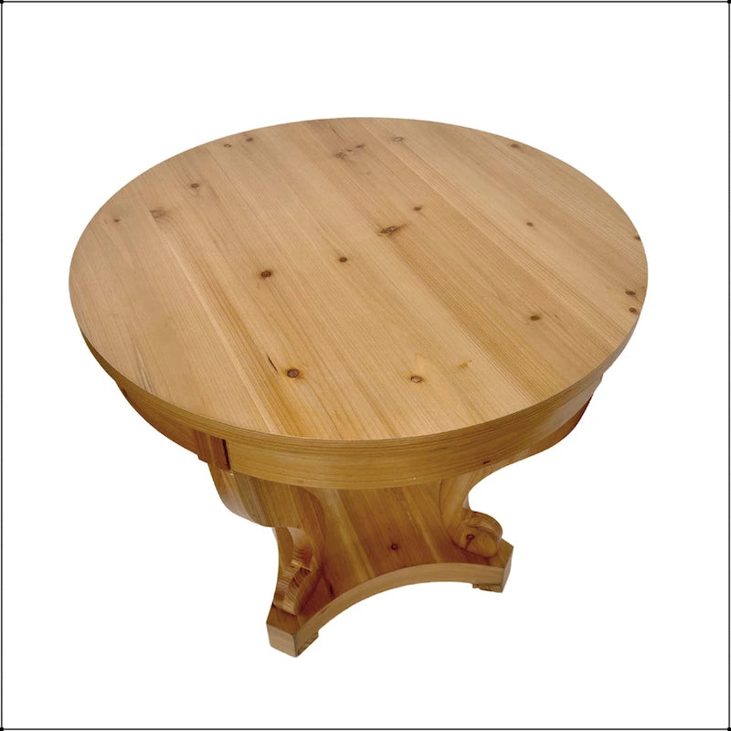 Curved Legs Farmhouse Style Round Dining Table