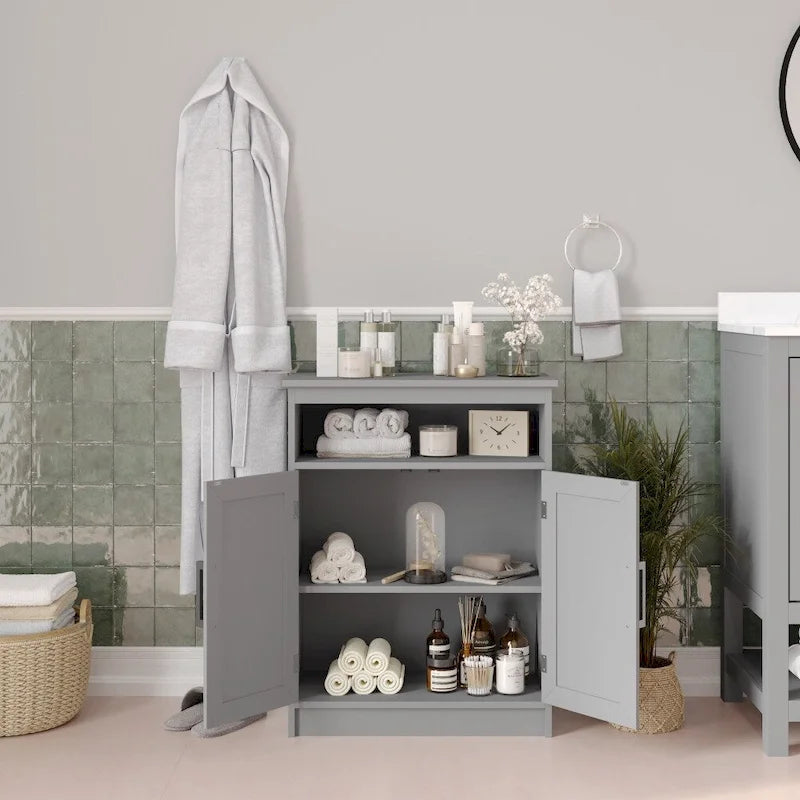 Floor Cabinet Storage Organizer